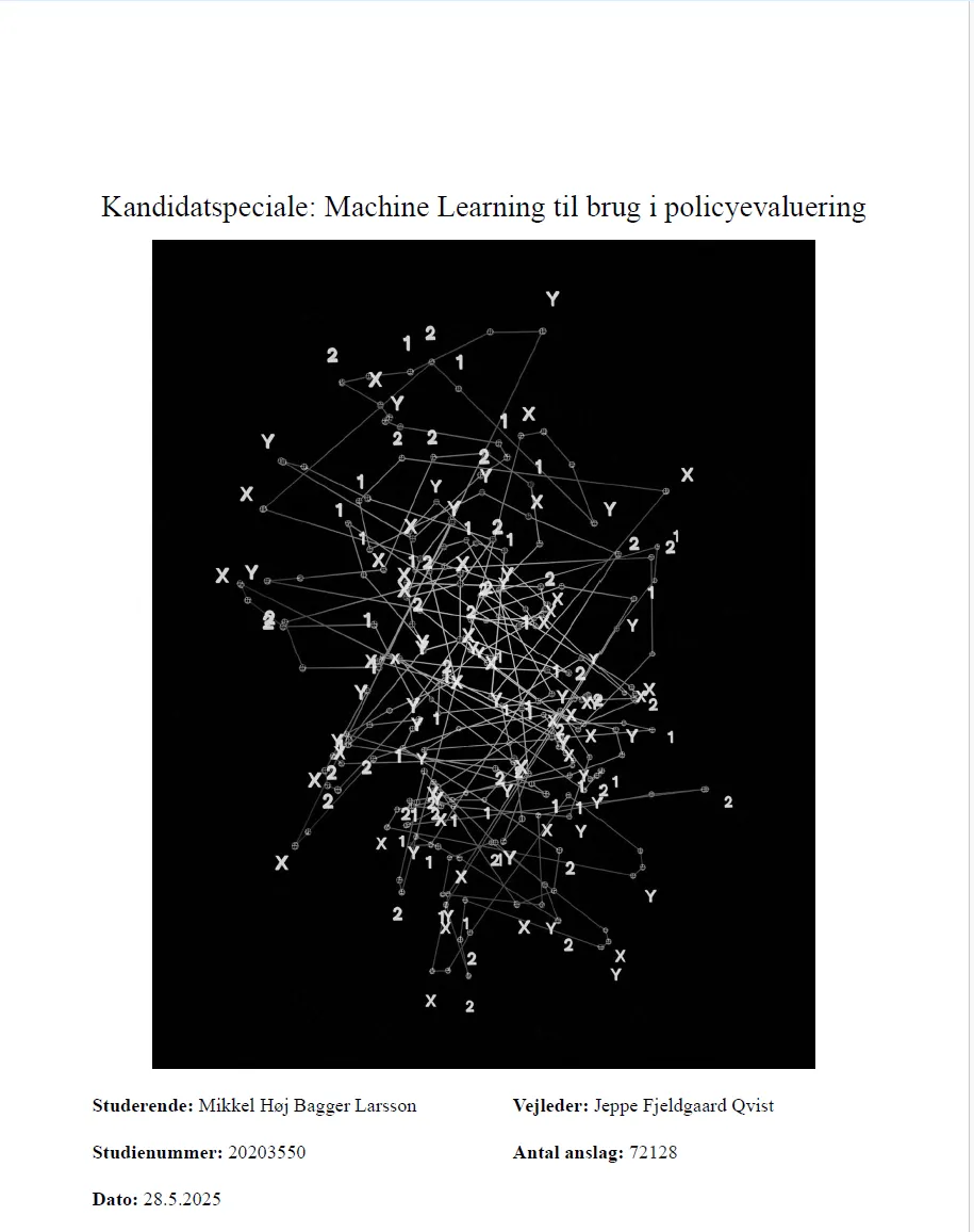 Master thesis – Machine Learning for use in policy eval